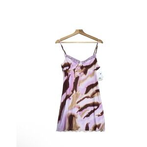 NEW Nordstrom BP Cami Mini Dress Women Sz S Purple Brown Tie Dye Spaghetti Strap